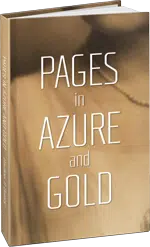 Hardback book printed by Lightning Press and case bound - Pages In Azure And Gold