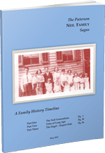 Paperback family story book printing by Lightning Press and perfect bound - The Paterson Neil Family Sagas